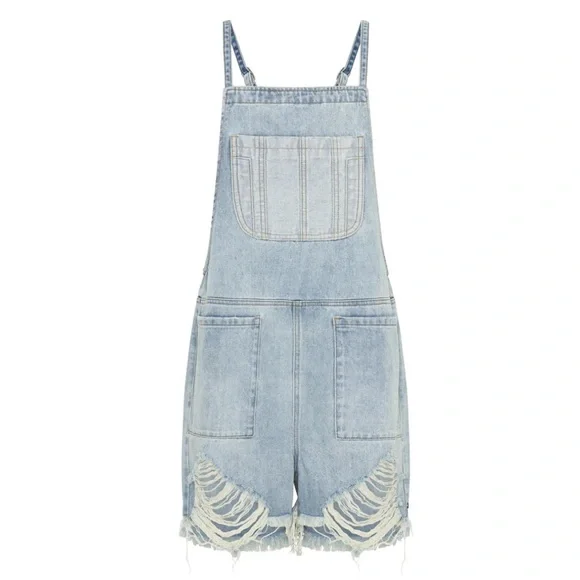Free People One Teaspoon HENDRIXE PINI DENIM PLAYSUIT. NWOT. - Picture 5 of 6